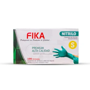 fika guantes de nitrilo verde caja x 100 unidades