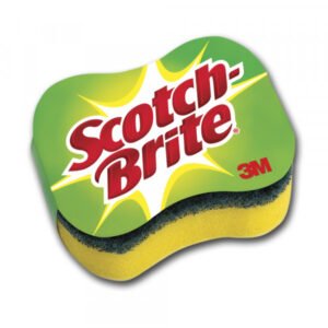 esponja multiusos 2 en 1 amarillo scotch brite