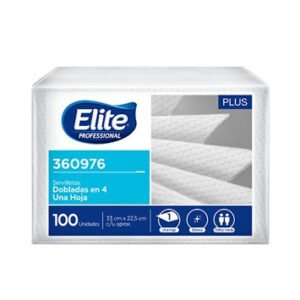 servilleta elite doblada 33x22.5cm (24x100)