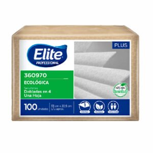 servilleta ecológica elite doblada 33x22.5cm (24x100)