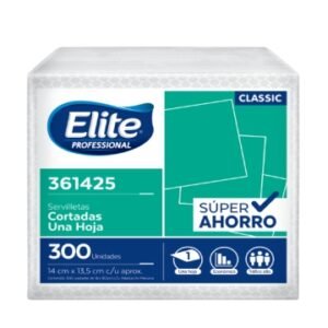 servilleta elite cortada 14x13.5cm (18x300)